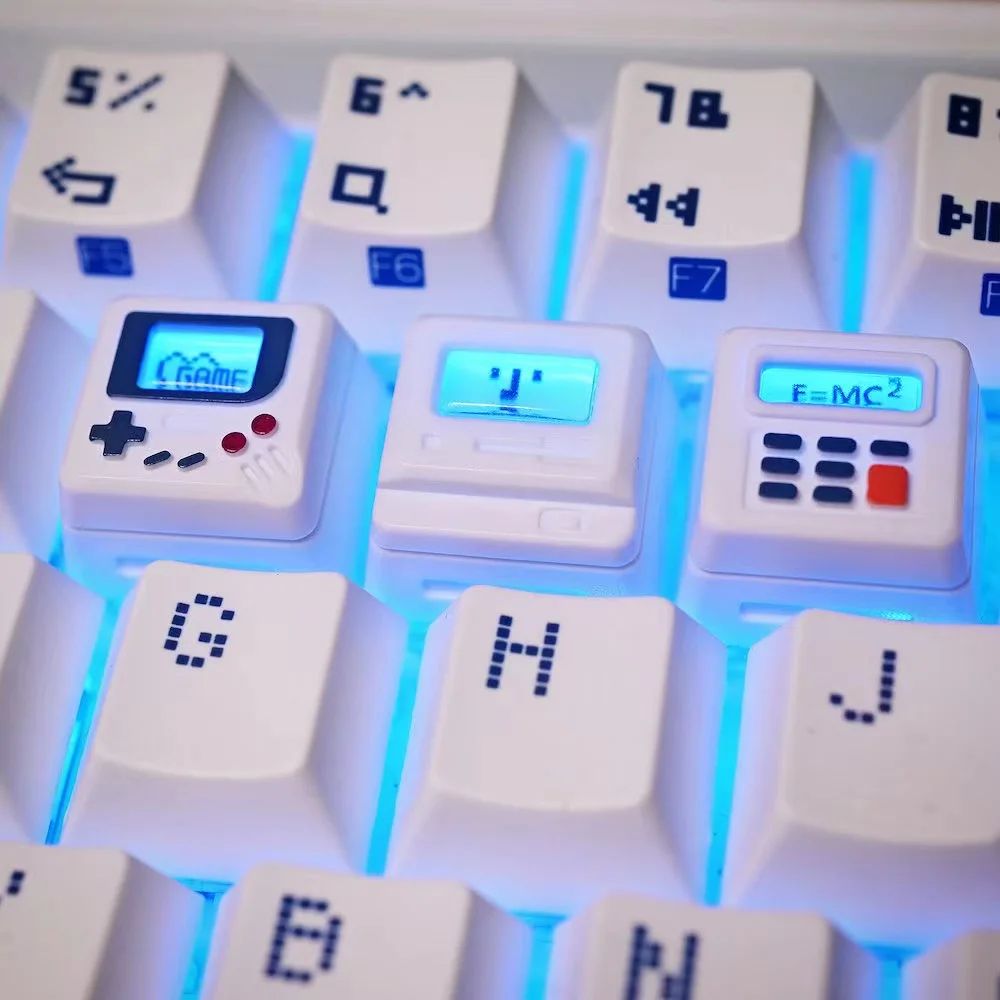 Retro Gaming Keycaps - K-04 3-in-1 Creative Retro Transparent Keycap